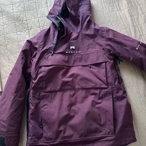 Montec Burgundy Hooded Ski Jacket